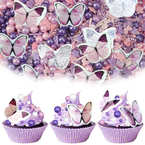 Schmetterlings-Kuchenaufsatz, essbarer Schmetterlings-Kuchenaufsatz, Cupcake-Dekoration, dekorativer Kuchenaufsatz aus klebrigem Reispapier, für Mädchen, Geburtstag, Hochzeit, Weihnachten (B) Schmetterlings-Kuchenaufsatz, essbarer Schmetterlings-Kuchenaufsatz, Cupcake-Dekoration, dekorativer Kuchenaufsatz aus klebrigem Reispapier, für Mädchen, Geburtstag, Hochzeit, Weihnachten (B) von GDFJBG