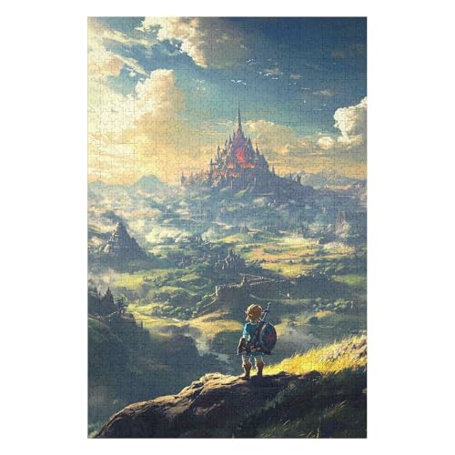 1000 Puzzles „The Legend of Zelda“, anspruchsvolle Spiele für die ganze Familie, DIY-Bastelpuzzle für Heimdekoration und Geschenke-38x52cm von GDFWB
