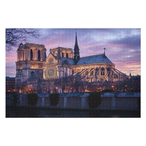 1000 Puzzles Für Erwachsene, Herausfordernde Puzzles, Komplettes Puzzlespiel Für Mädchen, Geschenke Für Männer Notre Dame De Paris 1000 PCS von GDFWB