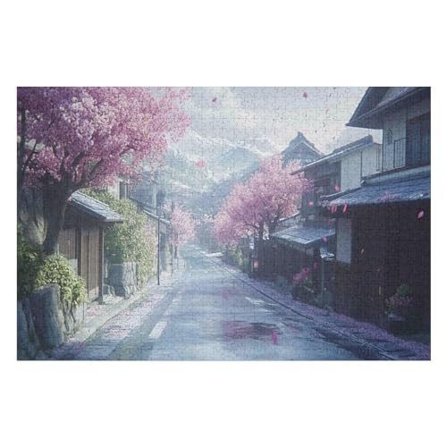 1000 Teile Puzzle - Small Town Puzzles Für Erwachsene Und Kinder, Einzigartige Formen, Erwachsene Und Kinder 1000 PCS 50 * 70cm von GDFWB