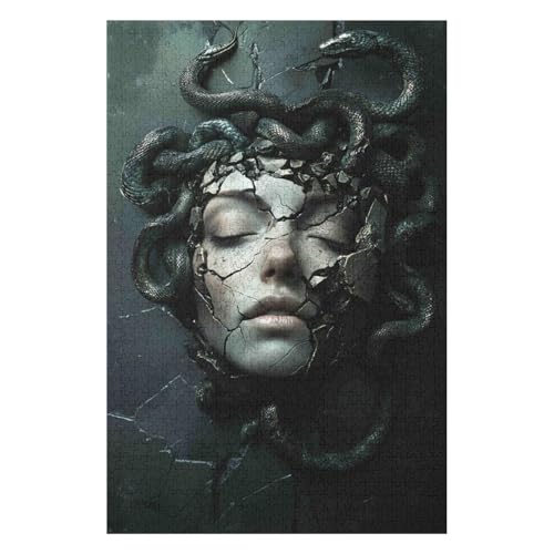 1000 Teile Puzzle für Erwachsene. EIN anspruchsvolles Puzzlespiel für die ganze Familie. Geschenke für Frauen für Männer. Thema Medusa-50x70cm von GDFWB