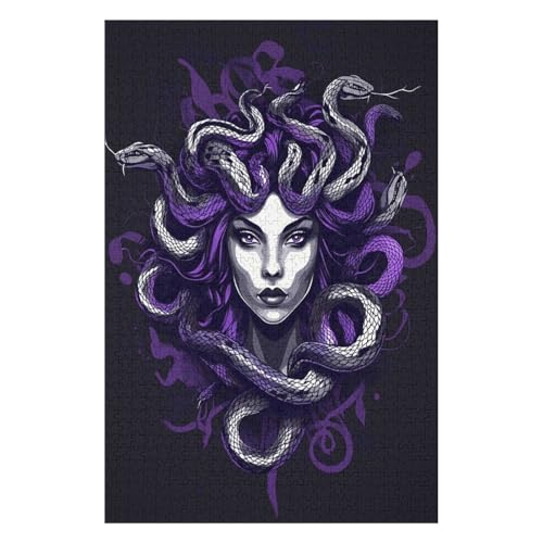 1000 Teile Puzzle für Erwachsene. EIN anspruchsvolles Puzzlespiel für die ganze Familie. Geschenke für Frauen für Männer. Thema: Königin Medusa-50x70cm von GDFWB