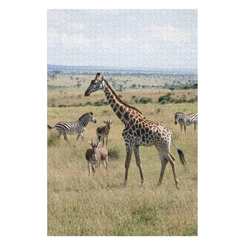 1000 Teile Set Giraffe Puzzle Dekompressionsspiel für Erwachsene Puzzle Studenten Spielzeug für Kinder Weihnachtsgeburtstagsgeschenke-38x52cm 1000 Teile Set Giraffe Puzzle Dekompressionsspiel für Erwachsene Puzzle Studenten Spielzeug für Kinder Weihnachtsgeburtstagsgeschenke-38x52cm von GDFWB