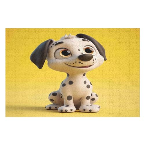 1000-teiliges Kunstpuzzle Für Erwachsene Mit Schwieriger Herausforderung Dalmatian Puzzle 1000 PCS 50 * 70cm von GDFWB