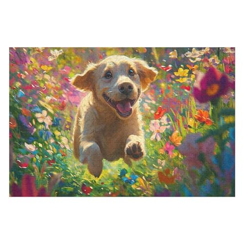 1000-teiliges Kunstpuzzle Für Erwachsene Mit Schwieriger Herausforderung Dog Puzzle 1000 PCS-50 * 75cm von GDFWB