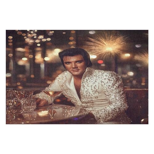 1000-teiliges Kunstpuzzle Für Erwachsene Mit Schwieriger Herausforderung Elvis Presley Puzzle 1000 PCS—75 * 50cm von GDFWB
