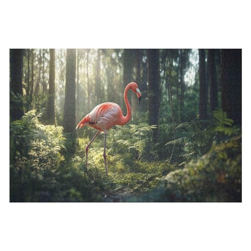 1000-teiliges Kunstpuzzle Für Erwachsene Mit Schwieriger Herausforderung Flamingo Puzzle 1000 PCS 50 * 70cm von GDFWB