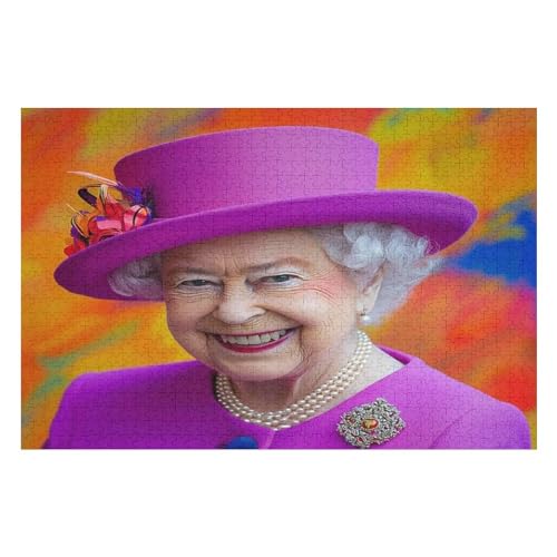 1000-teiliges Kunstpuzzle Für Erwachsene Mit Schwieriger Herausforderung Queen Elizabeth 2 Puzzle 1000 PCS von GDFWB