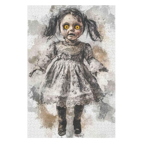 1000-teiliges Papp-Puzzlespiel, Film-Horror-Puppe, Entspannungs-Puzzlespiele, Denksport für Kinder und Erwachsene, Geschenke-50x70cm von GDFWB