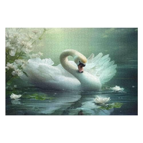 1000-teiliges Puzzle, Swan Muster, Kunstdrucke, Lustige Familienaktivitäten, Langlebiger Karton, 1000 PCS 26 * 38cm 1000-teiliges Puzzle, Swan Muster, Kunstdrucke, Lustige Familienaktivitäten, Langlebiger Karton, 1000 PCS 26 * 38cm von GDFWB