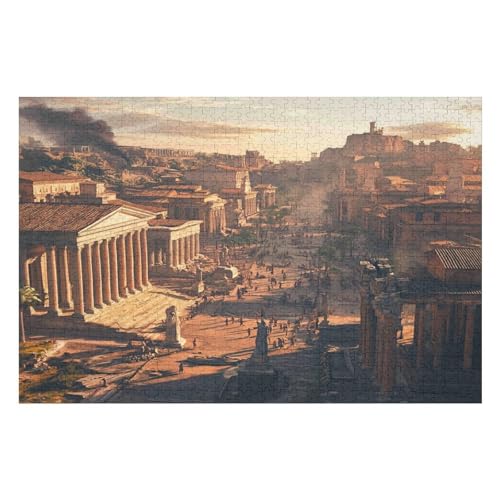 1000-teiliges Puzzle Für Erwachsene, Anspruchsvolles Spiel, Puzzle Mit Buchstaben Auf Der Rückseite Roman Castle 1000 PCS von GDFWB