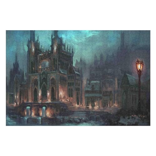 1000-teiliges Puzzle Für Erwachsene Anspruchsvolles Spiel Puzzle Mit Buchstaben Auf Der Rückseite Castle Scenery17 26x38cm Vhj284 von GDFWB