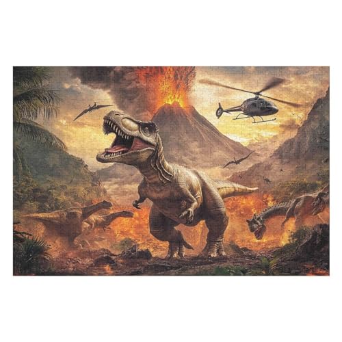 1000-teiliges Puzzle Für Erwachsene Jurassic World Perfekte Buchstaben Auf Der Rückseite Staubfrei Heimdekoration Herausforderungsspielzeug Geeignet Für Männer Frauen25 50x70cmMbT425 von GDFWB
