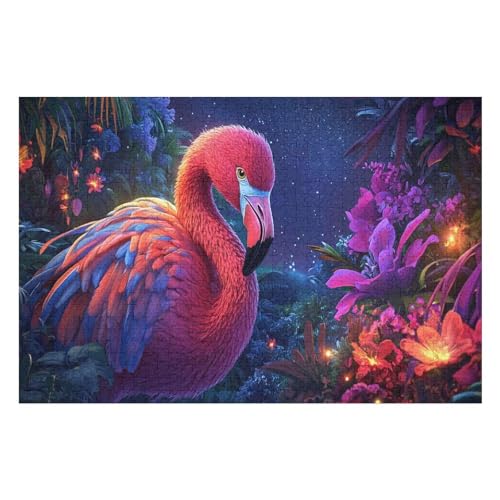 1000-teiliges Puzzle Für Erwachsene Und Jugendliche, Flamingo Poster Weihnachts-Countdown-Geschenk Für Puzzle-Liebhaber 1000 PCS 50 * 70cm von GDFWB