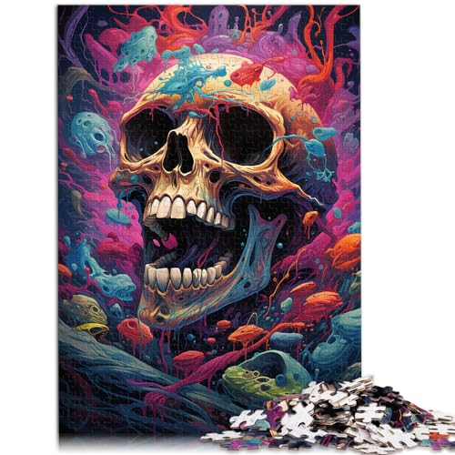 1000-teiliges Puzzle für Erwachsene, farbenfrohes psychedelisches Gemälde eines Skeletts, für Erwachsene und Familien, Holzpuzzle für Erwachsene, gutes Geschenk für Erwachsene und Kinder,75 * 50cm 1000-teiliges Puzzle für Erwachsene, farbenfrohes psychedelisches Gemälde eines Skeletts, für Erwachsene und Familien, Holzpuzzle für Erwachsene, gutes Geschenk für Erwachsene und Kinder,75 * 50cm von GDFWB