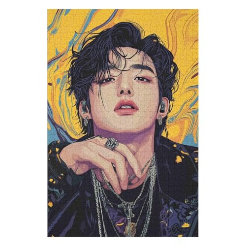 1000-teiliges PuzzleBts Group Serie Poster -DIY-Modellbausatz Für Erwachsene Und Jugendliche Ideales Weihnachts- Und Neujahrsgeschenk6Z457c38x52cm von GDFWB