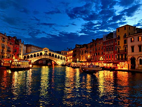 2000 Pieces Jigsaw Puzzles,Lights House Canal Gondola Boat Night for Kids and Adults Paper Toy Game Educational70x100cm Gi483 2000 Pieces Jigsaw Puzzles,Lights House Canal Gondola Boat Night for Kids and Adults Paper Toy Game Educational70x100cm Gi483 von GDFWB