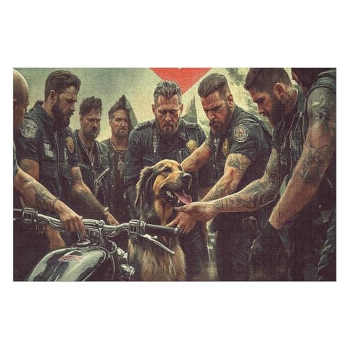 2000 Teile Puzzle - Motorcycle Gang Puzzles Für Einzigartige Formen Erwachsene Und Kinder21 70x100cmMbT258 von GDFWB