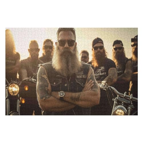 2000 Teile Puzzle - Motorcycle Gang Puzzles Für Einzigartige Formen Erwachsene Und Kinder21 70x100cmMbT283 von GDFWB