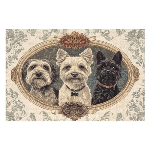 2000 Teile Puzzle - Yorkshire Terrier Puzzles Für Erwachsene Und Kinder, Einzigartige Formen, Erwachsene Und Kinder 2000 PCS 70 * 100cm von GDFWB
