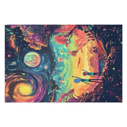 2000-teiliges Puzzle, Papppuzzle, Entspannungspuzzle, Gehirnübungspuzzle Rick and Morty Tolles Geschenk Für Kinder Und Erwachsene 2000 PCS von GDFWB