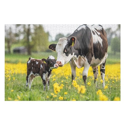 2000-teiliges Puzzle Für Erwachsene, Anspruchsvolles Spiel, Puzzle Mit Buchstaben Auf Der Rückseite Dutch Cows 2000 PCS70*100cm von GDFWB