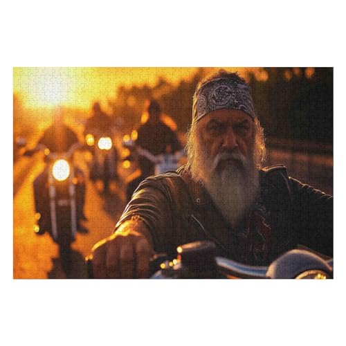2000-teiliges Puzzle Für Erwachsene, Motorcycle Gang Anspruchsvolle Rätsel, Kombinierbar, Perfektes Spielzeug, Geschenke10 70x100cmMbT168 von GDFWB