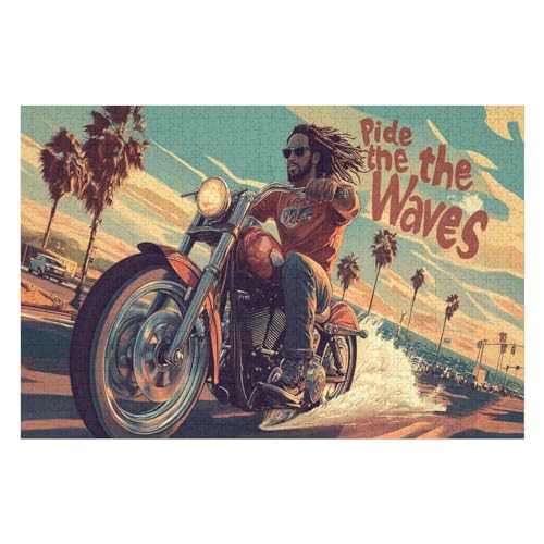 2000-teiliges Puzzle Für Erwachsene, Motorcycle Gang Anspruchsvolle Rätsel, Kombinierbar, Perfektes Spielzeug, Geschenke10 70x100cmMbT260 von GDFWB