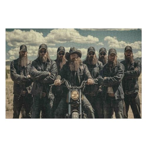 2000-teiliges Puzzle Für Erwachsene, Motorcycle Gang Anspruchsvolle Rätsel, Kombinierbar, Perfektes Spielzeug, Geschenke10 70x100cmMbT281 von GDFWB