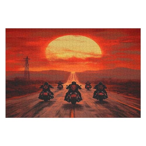 2000-teiliges Puzzle Für Erwachsene, Motorcycle Gang Anspruchsvolle Rätsel, Kombinierbar, Perfektes Spielzeug, Geschenke10 70x100cmMbT305 von GDFWB