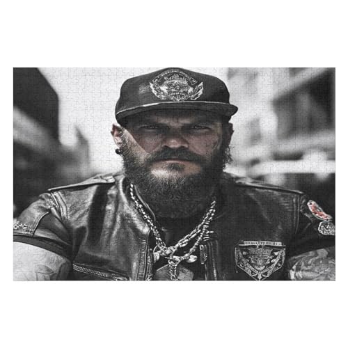 2000-teiliges Puzzle Für Erwachsene, Motorcycle Gang Anspruchsvolle Rätsel, Kombinierbar, Perfektes Spielzeug, Geschenke10 70x100cmMbT324 von GDFWB