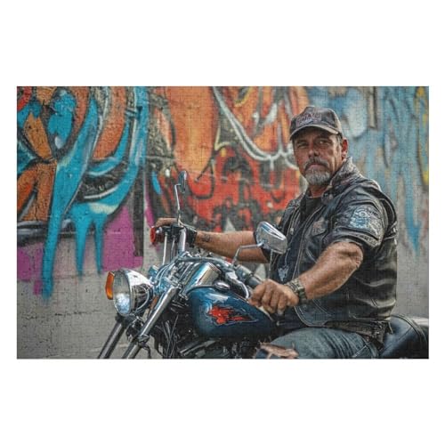 2000-teiliges Puzzle Für Erwachsene, Motorcycle Gang Anspruchsvolle Rätsel, Kombinierbar, Perfektes Spielzeug, Geschenke10 70x100cmMbT357 von GDFWB