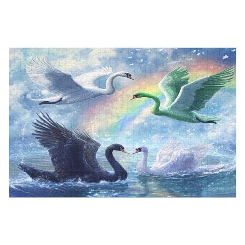 2000-teiliges Puzzle Für Erwachsene, Swan Anspruchsvolle Rätsel, Kombinierbar, Perfektes Spielzeug, Geschenke 2000 PCS 70 * 100cm von GDFWB