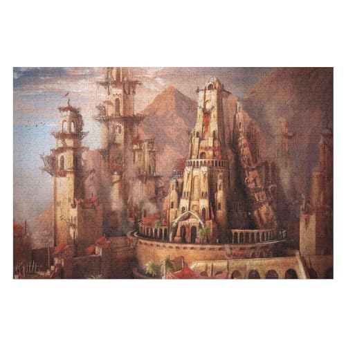 2000-teiliges Puzzle Für Erwachsene Anspruchsvolles Spiel Puzzle Mit Buchstaben Auf Der Rückseite Castle Scenery17 70x100cm Vhj119 von GDFWB