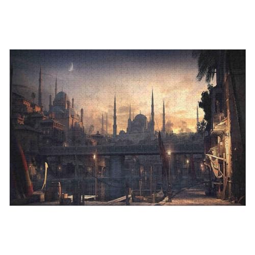 2000-teiliges Puzzle Für Erwachsene Anspruchsvolles Spiel Puzzle Mit Buchstaben Auf Der Rückseite Castle Scenery17 70x100cm Vhj123 von GDFWB