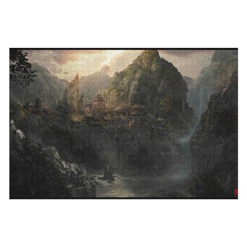2000-teiliges Puzzle Für Erwachsene Anspruchsvolles Spiel Puzzle Mit Buchstaben Auf Der Rückseite Castle Scenery17 70x100cm Vhj377 von GDFWB