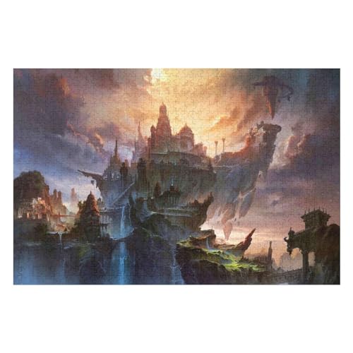 2000-teiliges Puzzle Für Erwachsene Anspruchsvolles Spiel Puzzle Mit Buchstaben Auf Der Rückseite Castle Scenery17 70x100cm Vhj401 von GDFWB