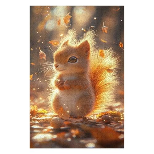 2000-teiliges Puzzle Für Erwachsene Und Jugendliche Cute Squirrel Poster WeihnachtsCountdownGeschenk Für Puzzle-Liebhaber24Z435c70x100cm von GDFWB