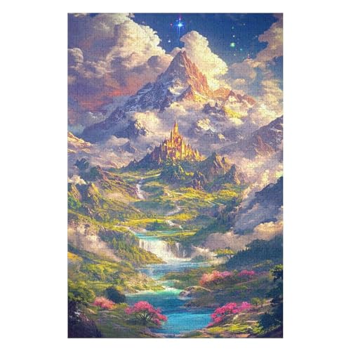 2000-teiliges Puzzle Lord of The Rings Muster Kunstdrucke Lustige Familienaktivitäten Langlebiger Karton12Z299c70x100cm von GDFWB