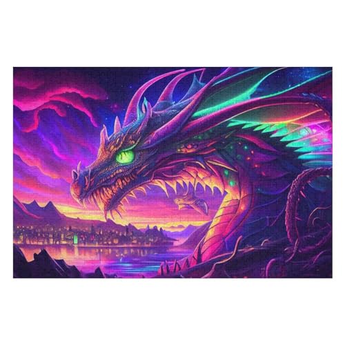 3D Dazzling Seven-Colour Explosion Kunststil-Puzzle, Umweltfreundlich, 1000 Teile, Satinierte Oberfläche, Lustige Puzzle-Herausforderung Für Erwachsene Und Familien 1000 PCS 50 * 70cm von GDFWB