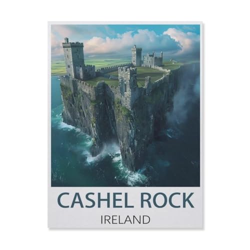 Cashel Rock, Irland, Papierlandschaftspuzzle, Puzzle 1500 Teile, für Erwachsene und Kinder, Dekompressionspuzzle, schöne Geschenke-57x87cm von GDFWB