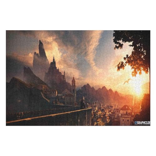 Castle Scenery 2000-teiliges Hochwertiges Puzzle Für Erwachsene Intensive Farben Und HD-Druck EIN Spielzeug Für Puzzles Liebhaber32 70x100cm Vhj252 von GDFWB