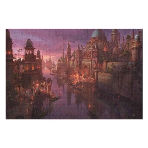 Castle Scenery 2000-teiliges Puzzle Für Erwachsene Recycelbare Materialien Geeignet Für Familien- Und Teambuilding-Spiele Geschenke Für Freunde Und Familie34 70x100cm Vhj089 von GDFWB