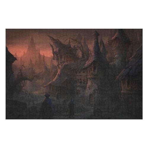 Castle Scenery Kunststil Puzzle Umweltfreundlich 2000 Teile Satinierte Oberfläche Lustige Herausforderung Für Erwachsene Und Familien30 70x100cm Vhj117 von GDFWB
