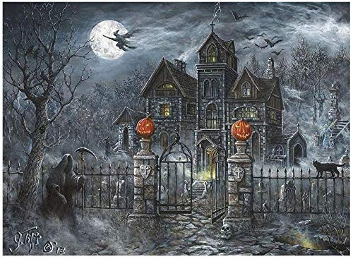 Creative Jigsaw Puzzles 2000 Pieces, Halloween Puzzles Toy Witchle Pattern Puzzle Toy Games Toys Gift 70x100cm Gi075 von GDFWB