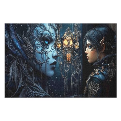 Dark Elf Puzzle, Lustige Aktivität Für Die Ganze Familie, Langlebiger Karton, 1000 Teile, 1000 PCS38*52cm Dark Elf Puzzle, Lustige Aktivität Für Die Ganze Familie, Langlebiger Karton, 1000 Teile, 1000 PCS38*52cm von GDFWB