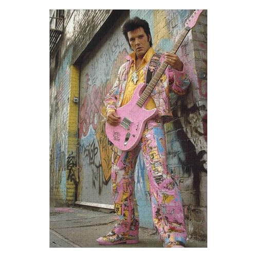 Elvis-Puzzle für Erwachsene, 1000 Teile, Puzzles für Erwachsene und Kinder ab 12 Jahren, Kartonpuzzles, Lernspiele für zu Hause, DIY-Spielzeug-50x70cm Elvis-Puzzle für Erwachsene, 1000 Teile, Puzzles für Erwachsene und Kinder ab 12 Jahren, Kartonpuzzles, Lernspiele für zu Hause, DIY-Spielzeug-50x70cm von GDFWB