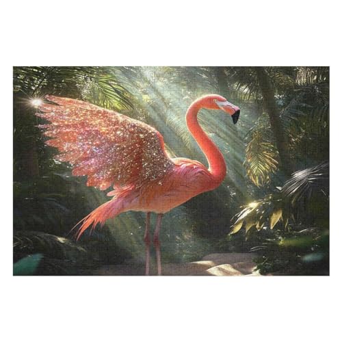 Erwachsenenpuzzle, 1000 Teile, Flamingo Kunsträtsel, Gemälde, Anspruchsvolle Rätsel 1000 PCS 50 * 70cm von GDFWB