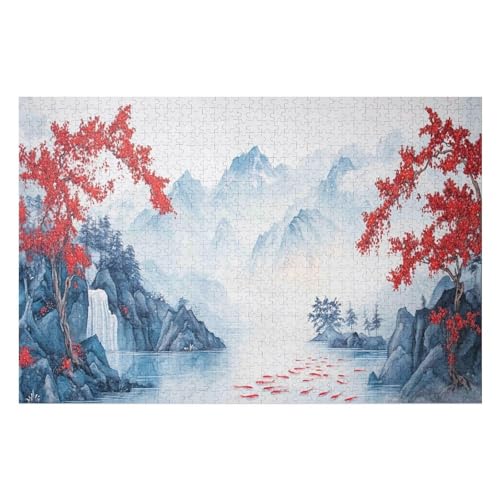 Erwachsenenpuzzle, 1000 Teile, Strange Landscape Kunsträtsel, Gemälde, Anspruchsvolle Rätsel 1000 PCS 50 * 70cm von GDFWB