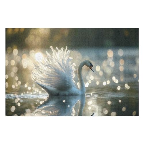 Erwachsenenpuzzle, 1000 Teile, Swan Kunsträtsel, Gemälde, Anspruchsvolle Rätsel 1000 PCS 50 * 70cm Erwachsenenpuzzle, 1000 Teile, Swan Kunsträtsel, Gemälde, Anspruchsvolle Rätsel 1000 PCS 50 * 70cm von GDFWB